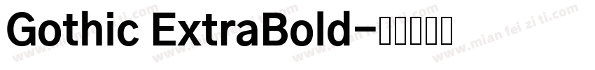 Gothic ExtraBold字体转换